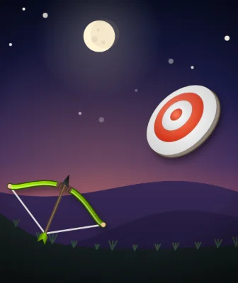 Eregnaw Archery cover: a bow and a bullseye under a night sky